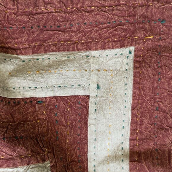 Vintage Handmade Indian Kantha quilt king size Elephant Patchwork Boho Bedspread - Picture 13 of 15